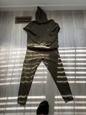 Polo by Ralph Lauren Olive Green Zip Hoodie & Joggers Set - Women